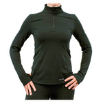 Hot Chillys Women's Micro-Elite Chamois Zip -T - Black - Small