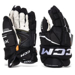 CCM Tacks XF Hockey Gloves - 14" - Black/White