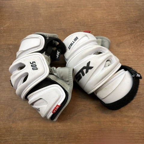 Large - STX Stallion 500 Arm Pads - White