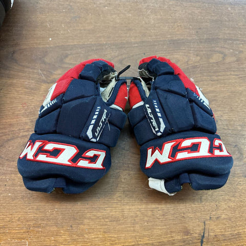 12" CCM Ultra Tacks Gloves - Blue/Red