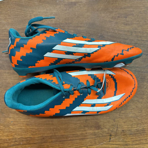 3.5Y Adidas Messi Soccer Cleats - Teal/Orange