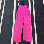 Junior Large Marmot Ski Bib Pants - Pink/Navy