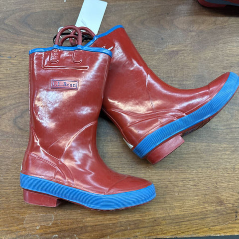 12Y LL Bean Boots - Red/Blue