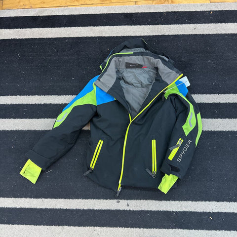 8J Spyder Ski Jacket - Green/Black/Blue